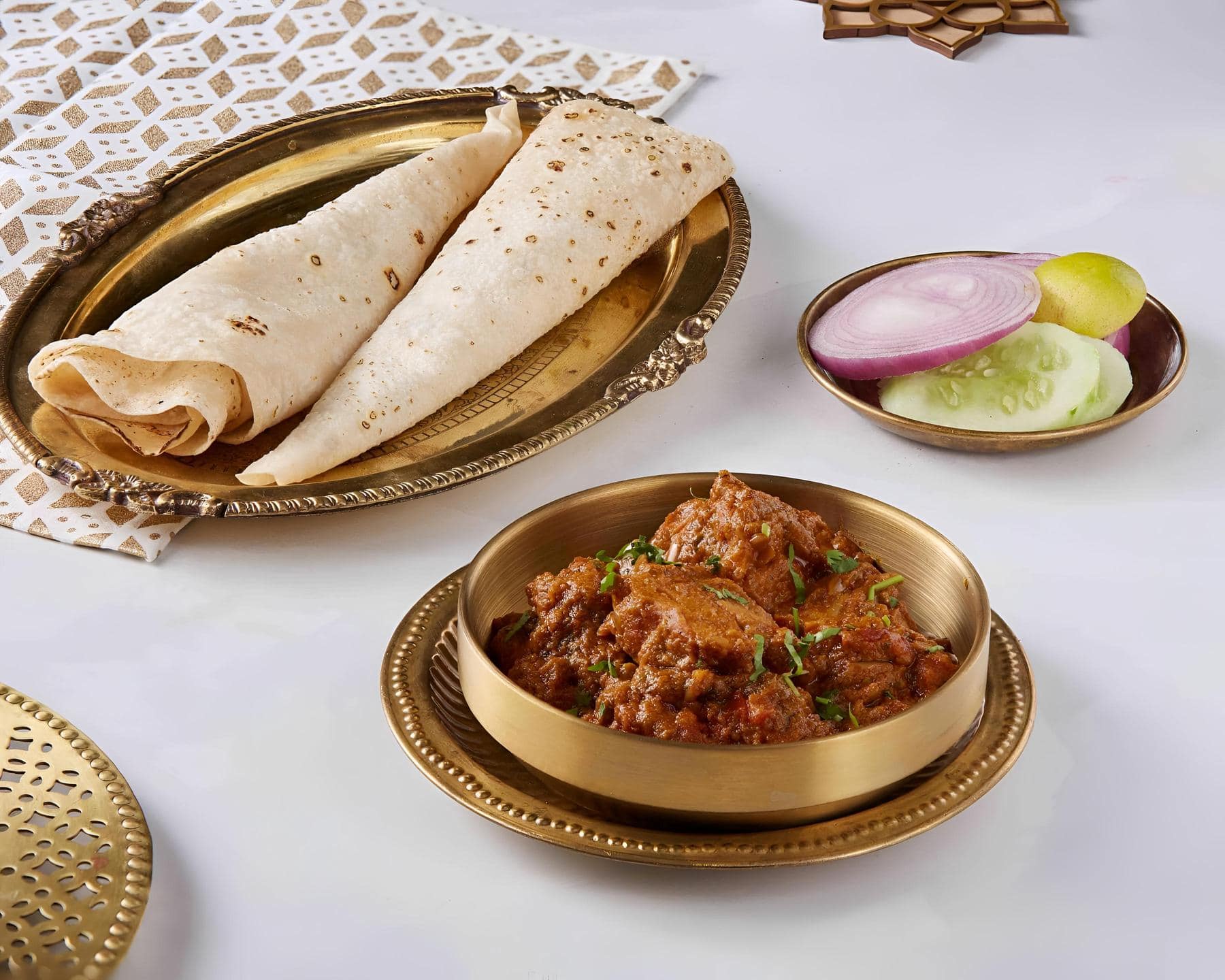 Soya Chaap & Roomali Roti